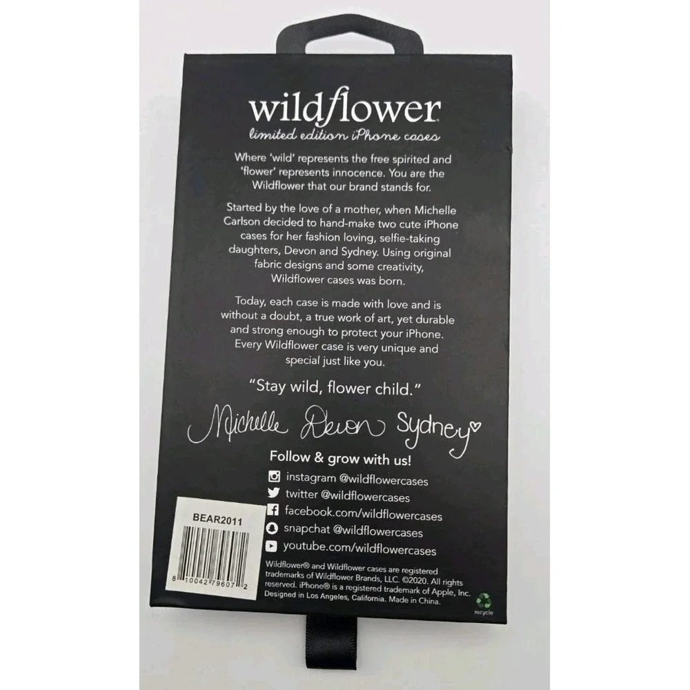 Wildflower iPhone 11 Case Pink Mushroom Limited Edition Protective Phone Case